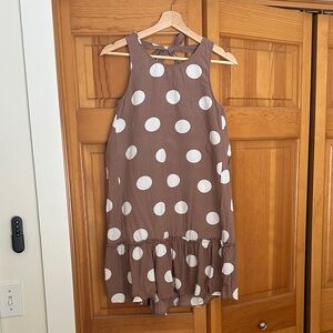 LOFT Brown Polka Dot Dress